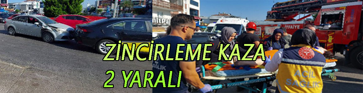 SAMSUN’DA ZİNCİRLEME KAZA: 2 YARALI
