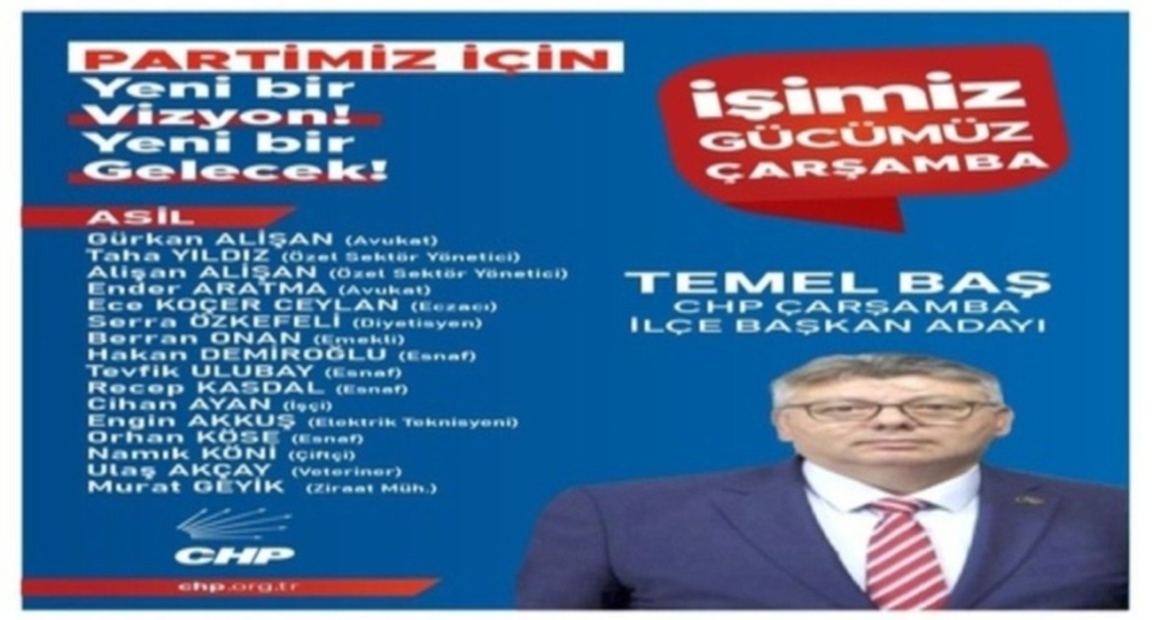 Çarşamba CHP Yönetiminde Kan Değişikliği 