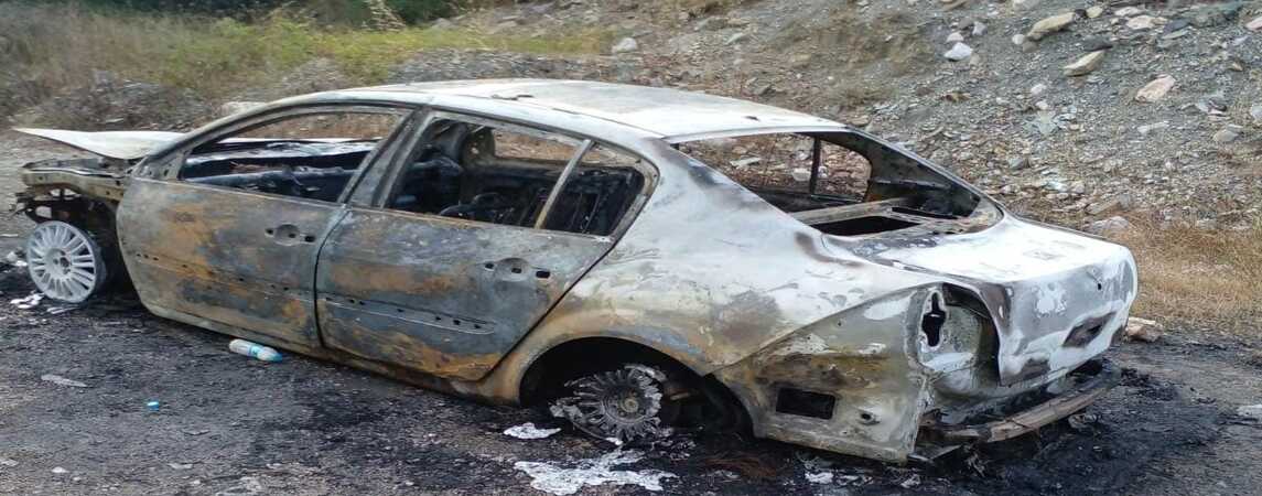 Samsun'da Araç Alev Aldı