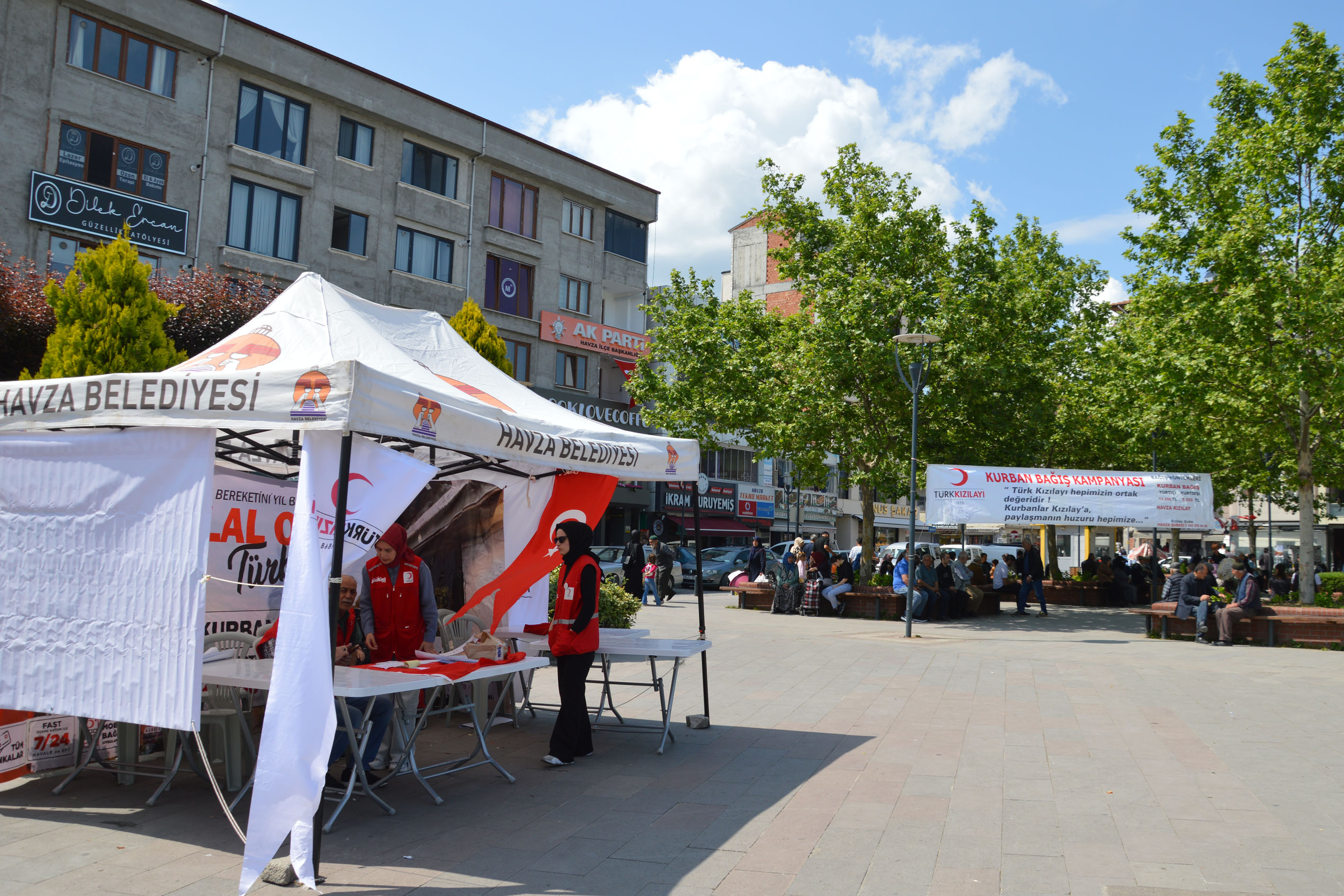 Kızılay Kurban Bağışı İçin Havza'da Stant Açtı 
