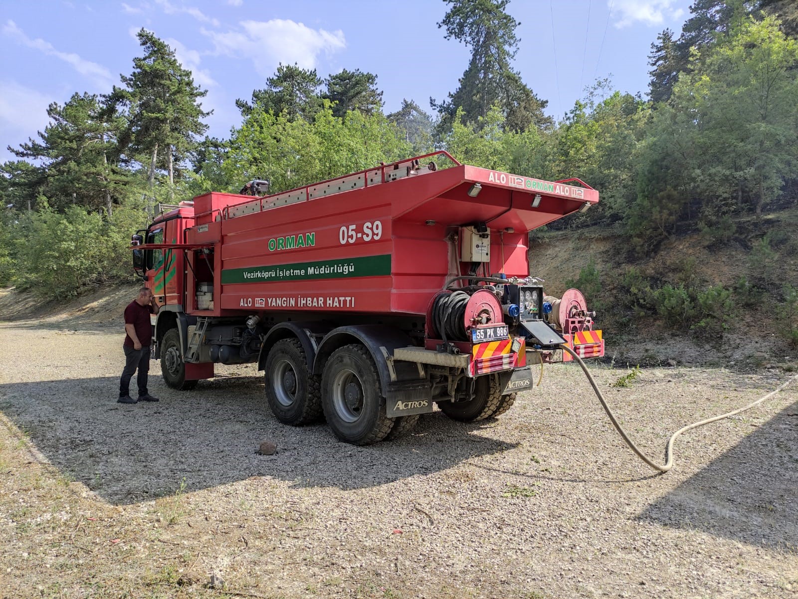 Vezirköprü de Orman Yangını 