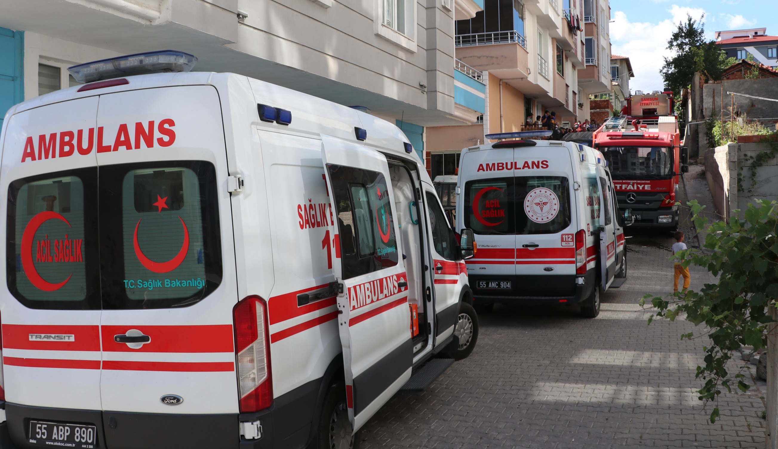 Havza da Apartman Dairesinde Yangın Paniği 