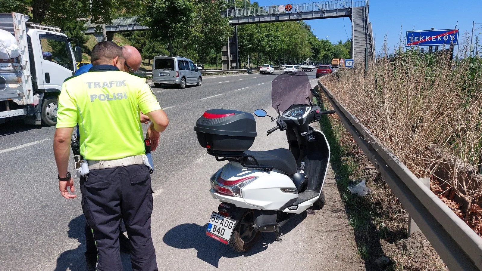 Canik'de Motosiklet Kazası