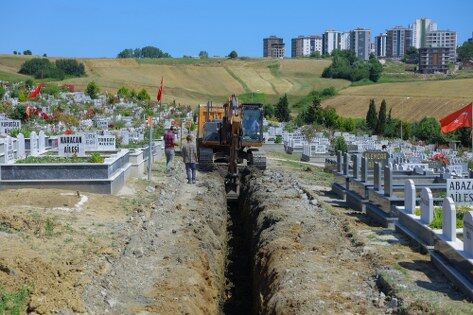302 Mezarın Taşındığı Derecik Şehir Mezarlığı'nda Kritik Süreç! Zemin güçlendirme Tamamlandı