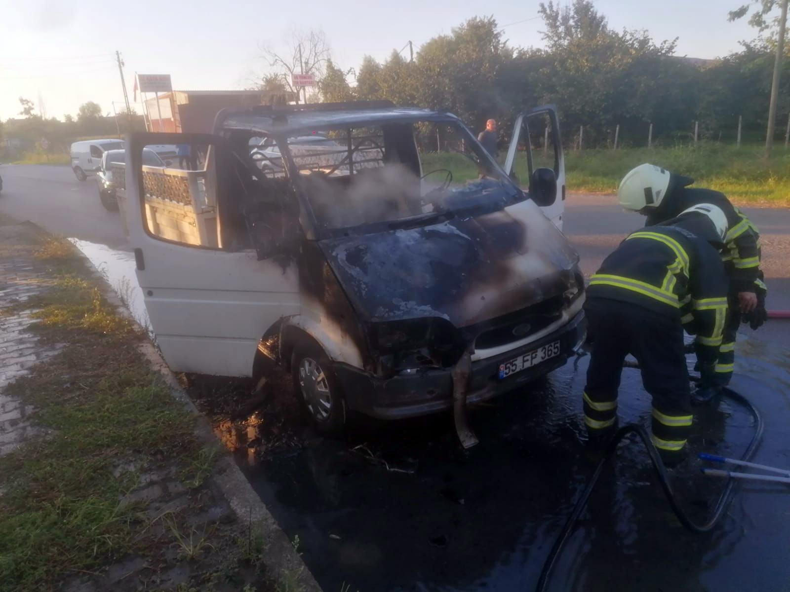 Seyir Halinde ki Araçta Yangın 