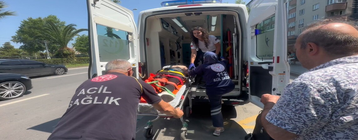 Bisikletten Düşen Genç Kadın Hastanelik Oldu