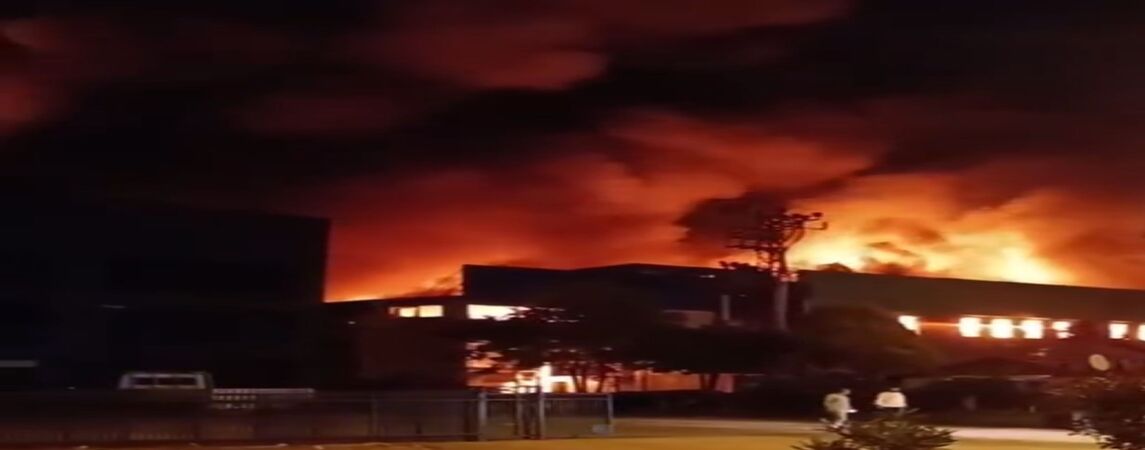 Tekkeköy Organize Sanayi Bölgesinde Yangın 
