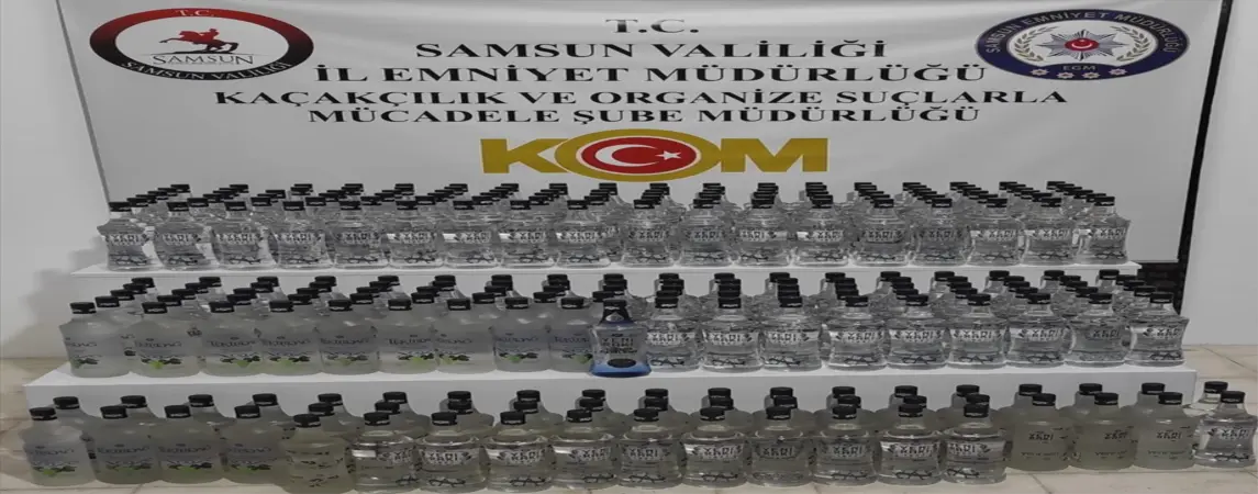 İlkadım da Kaçak İçki Yakalandı 