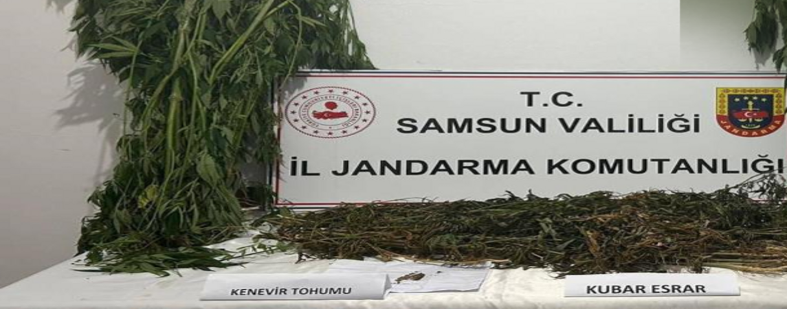 Samsun da 6 Kilo 550 Gram Kubar Esrar Ele Geçirildi