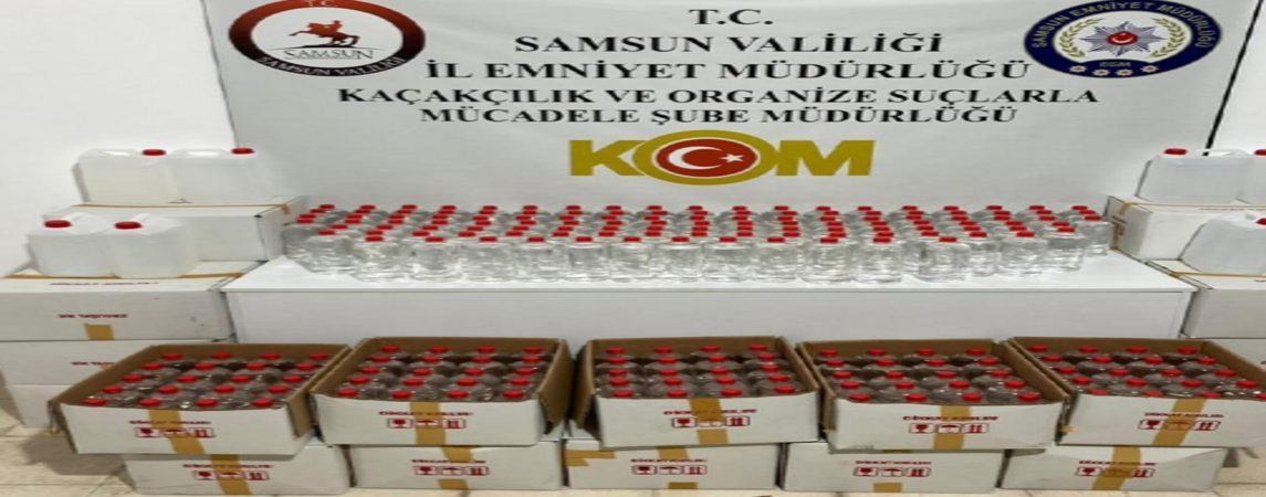 Samsun da 700 Litre Etil Alkol Ele Geçirildi