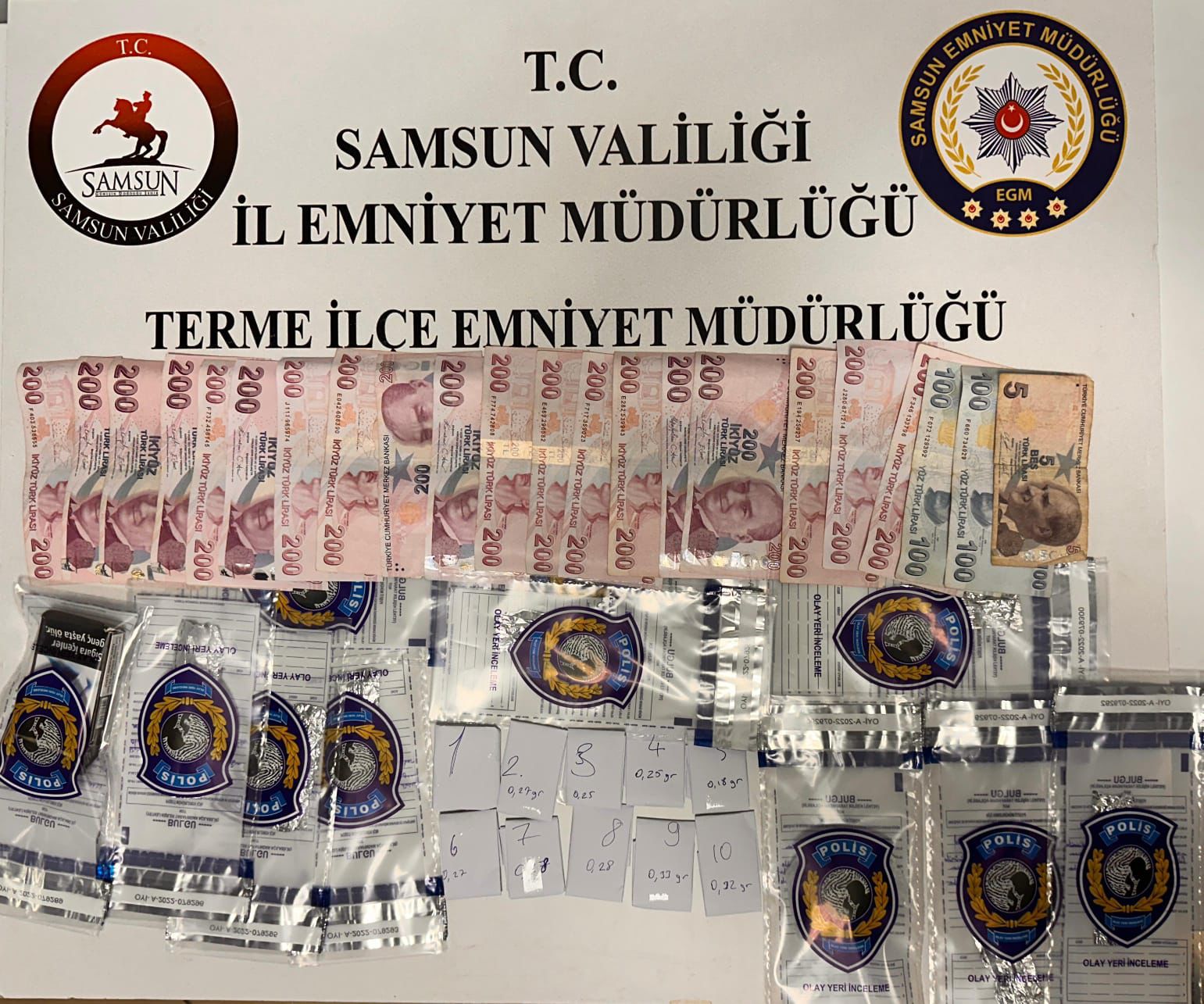 Terme’de Uyuşturucu Operasyonu