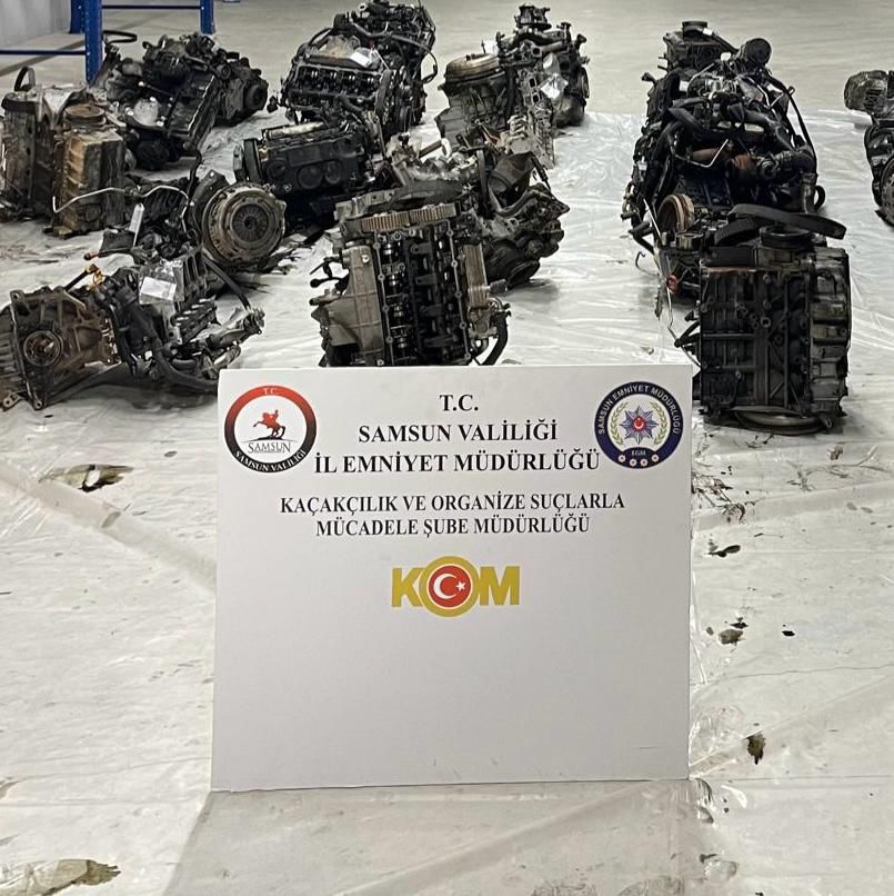 Çarşamba’da Gümrük Kaçağı Otomobil Motoru Operasyonu